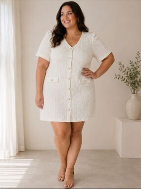 🎉5 for $45🎉 Cato dress size 22W/24W white